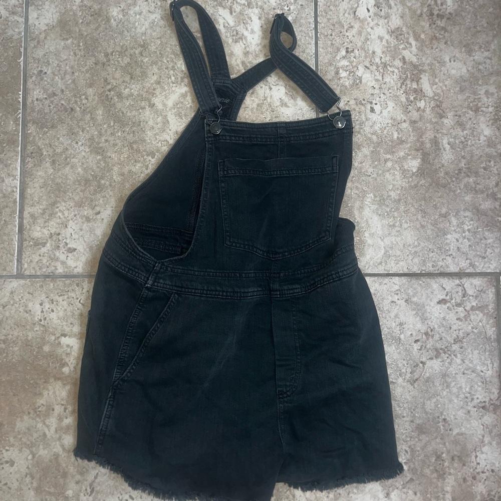 Black Denim Overalls